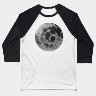 Full Moon Pencil Drawing Baseball T-Shirt